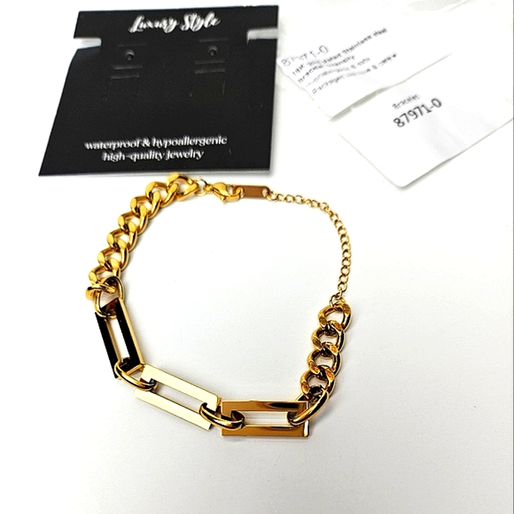 18K GOLD PLATED STAINLESS STEEL BRACELET